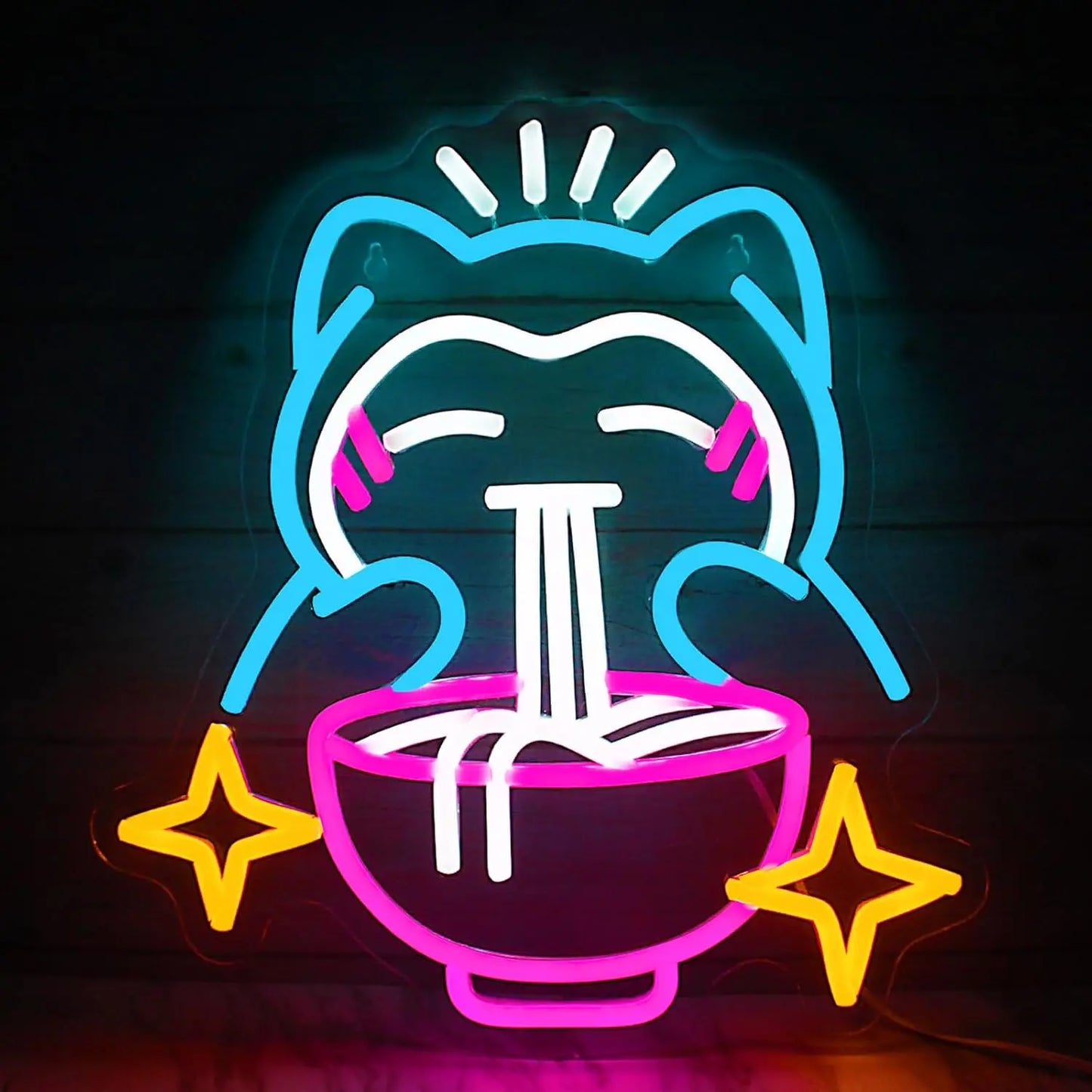 Pokemon Ramen Neon Light Dimmable LED Neon Light for Kitchen Dining Room Wall Art Fun Foodie Decor Birthday Gift for Anime Fans